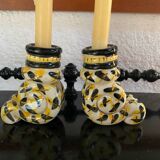 Vintage Handmade Candlestick Duo