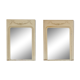 Pair of lacquered wooden trumeaux mirrors -140 x 90 cm