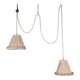 Double Italian draped pendant light, 1960s