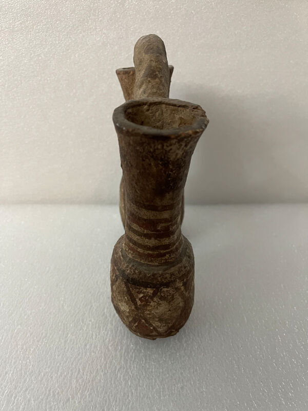 Pichet double terre cuite XVII e siècle ou avant,  Maroc