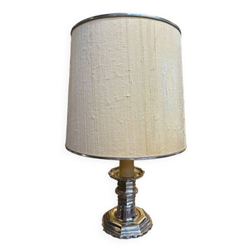 Silver metal floor lamp