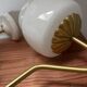 Paire d’appliques murales vintage globes blancs