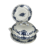 Lunéville Keller & Guérin, soup bowl and ten plates Maintenon