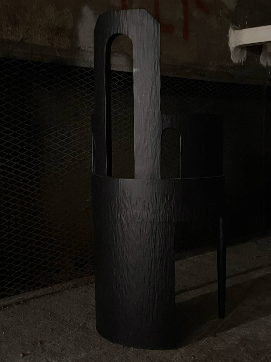 Room Studio Primitive and Modern Oak Sculptural Chair