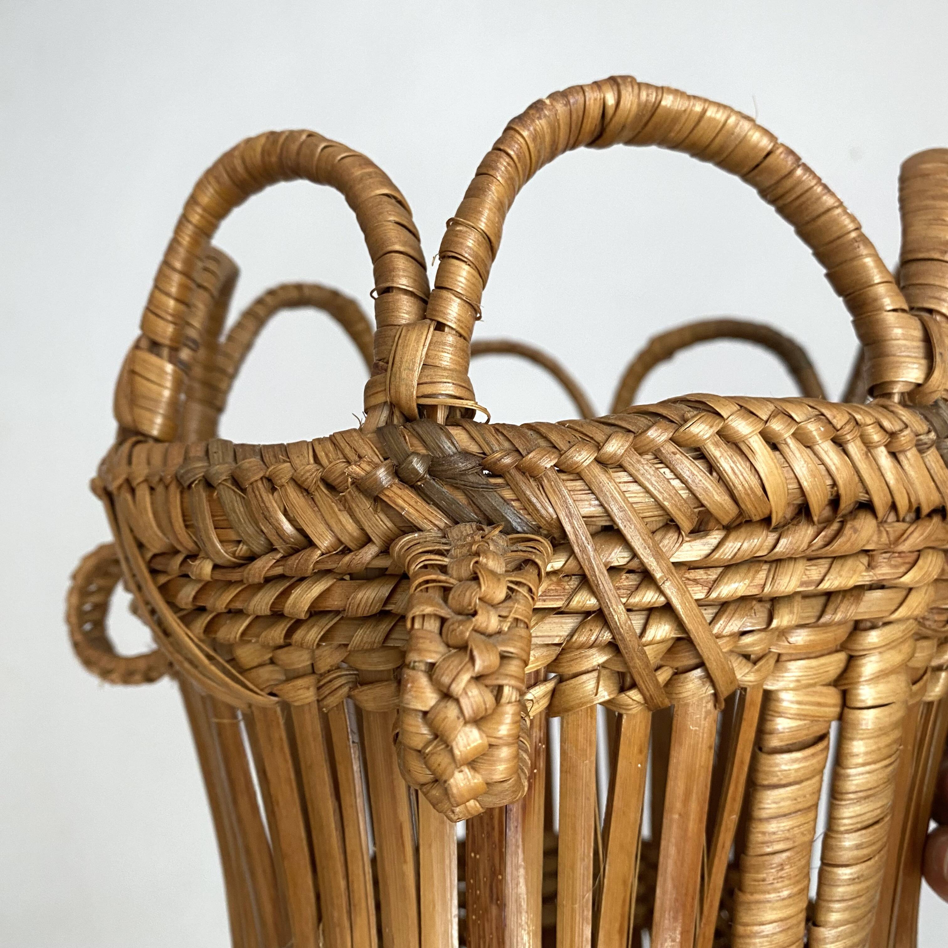 Rattan pot cover basket