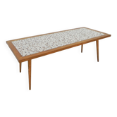 Table basse vintage avec mini carreaux, table à carreaux