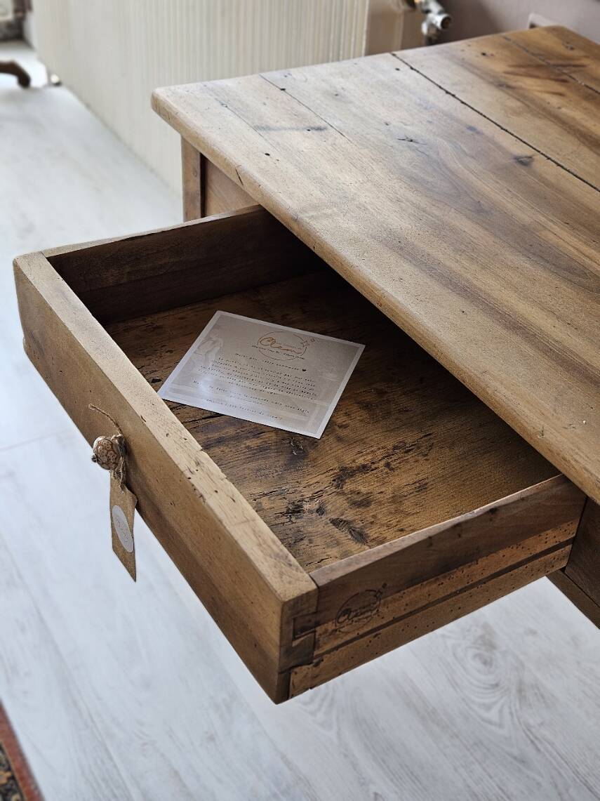 Antique walnut table/desk, renovated | Emile