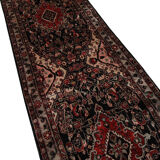 Traditional persian runner rug long oriental red beige wool carpet 89x518cm