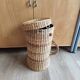 Vintage raffia wicker basket bowling bag