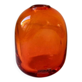 Soliflore Sugahara vintage en verre orange