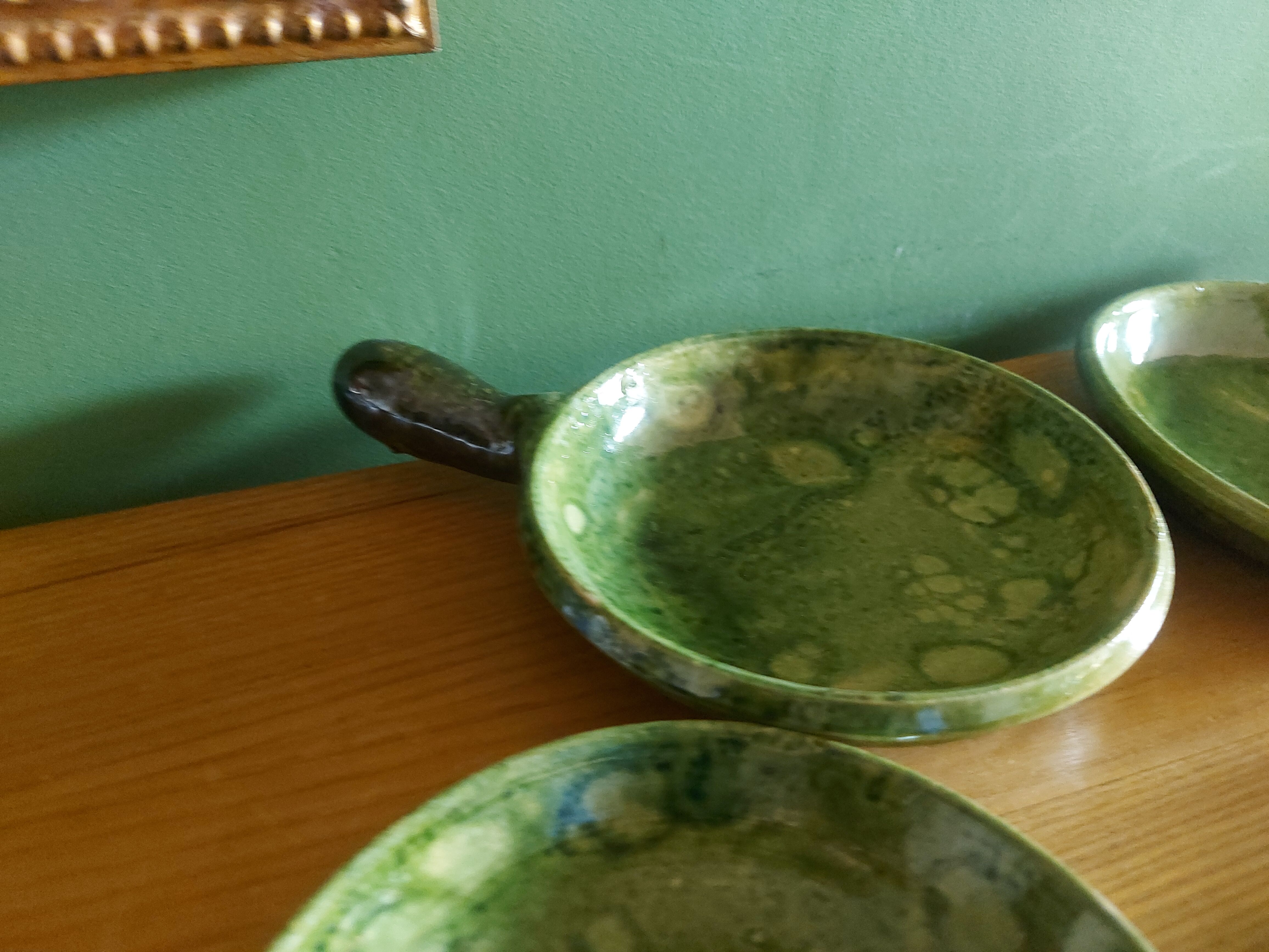 5 cups, Vallauris ceramic pans