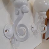 Pair of cast iron sconces