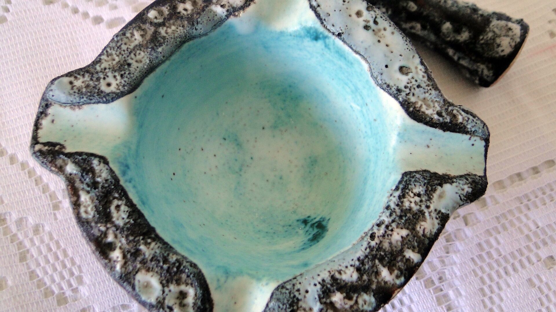 Mortar with ceramic pestle ecume years 60