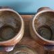 Soup bowls covered signed by Jean-Pierre Prud’homme in Puisaye stoneware.