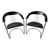 Duo of armchairs 70s-80s