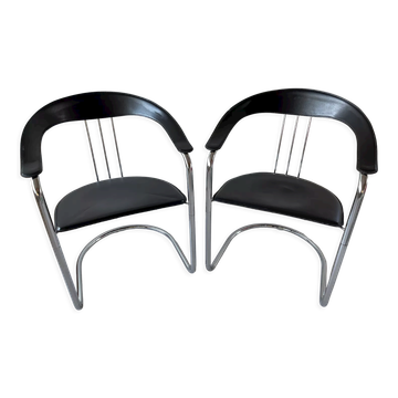 Duo of armchairs 70s-80s