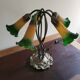 Lampe Tiffany vert ambré