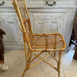 Set of four rattan chairs