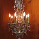 Chandelier crystal stamp cage, eight points of light