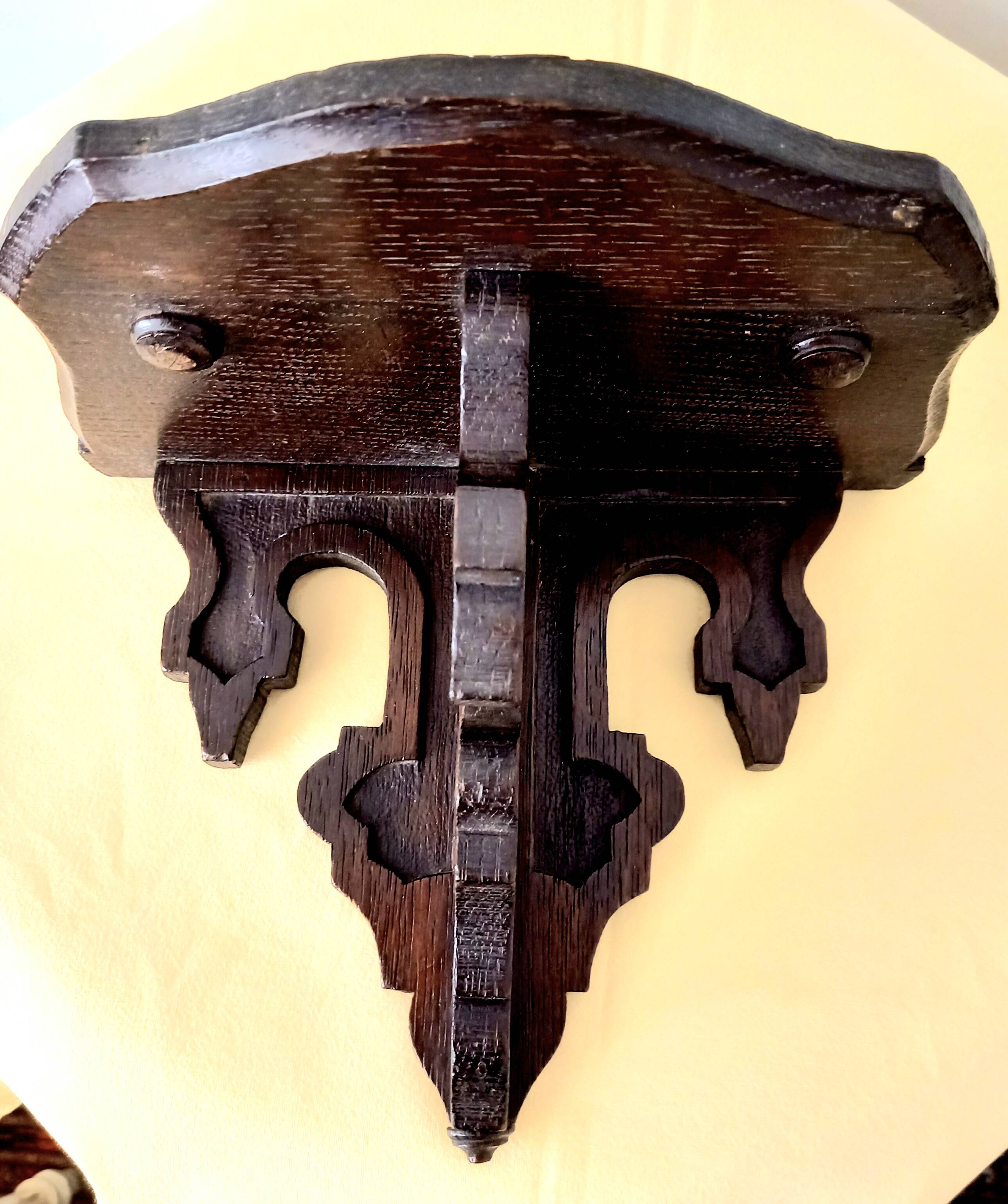 Small dark wood shelf