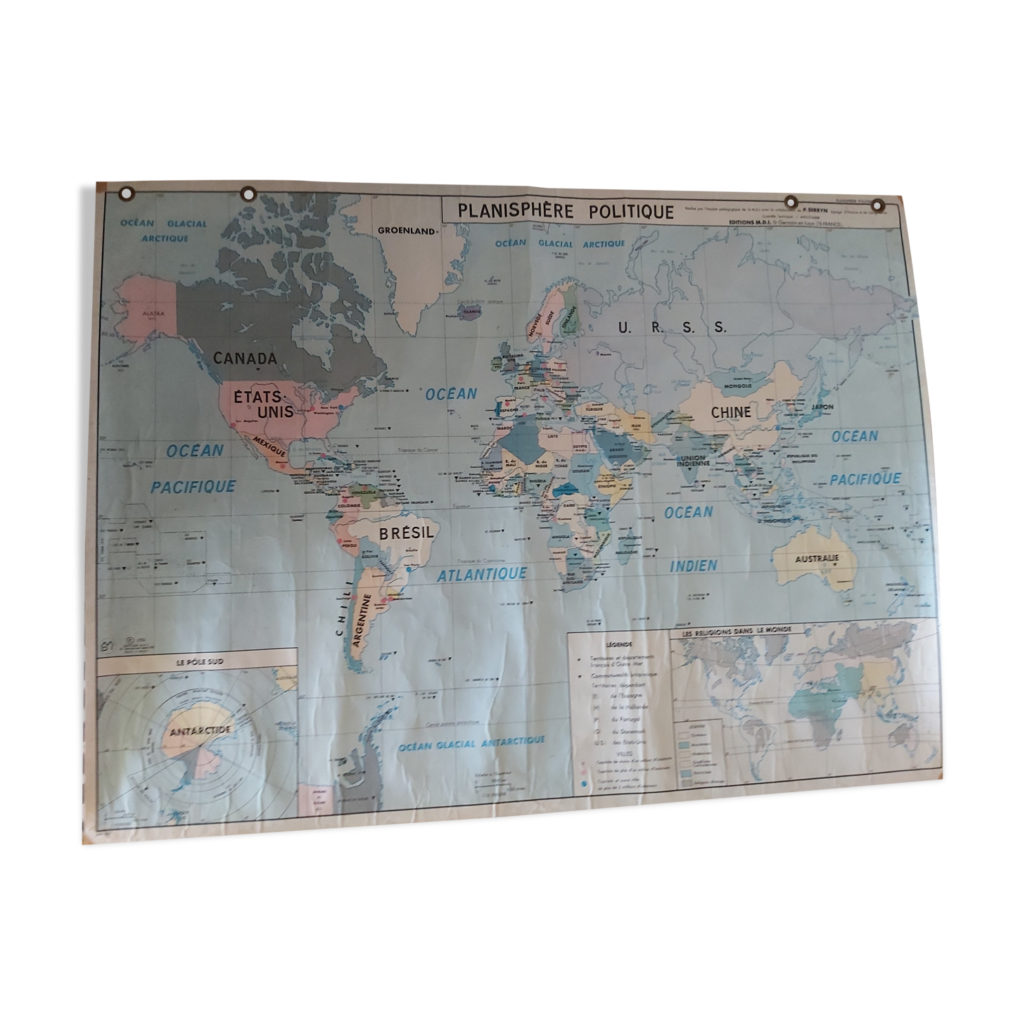 Former MDI school map laminated