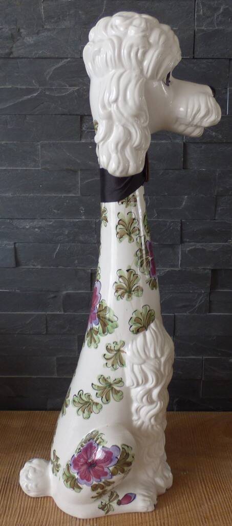 Large earthenware dog made in Italy