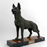 Sculpture representing a German Shepherd, Perrier Challenge Trophy, 1942