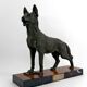 Sculpture representing a German Shepherd, Perrier Challenge Trophy, 1942