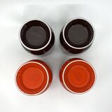 4 Franco Pozzi glasses/mazagrans • Bistrot series by Ambroglio Pozzi • 1970