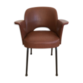 1960 armchair in faux crocodile leather