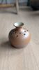 Vintage flower vase in stoneware from Puisaye – Signed Georges Robin