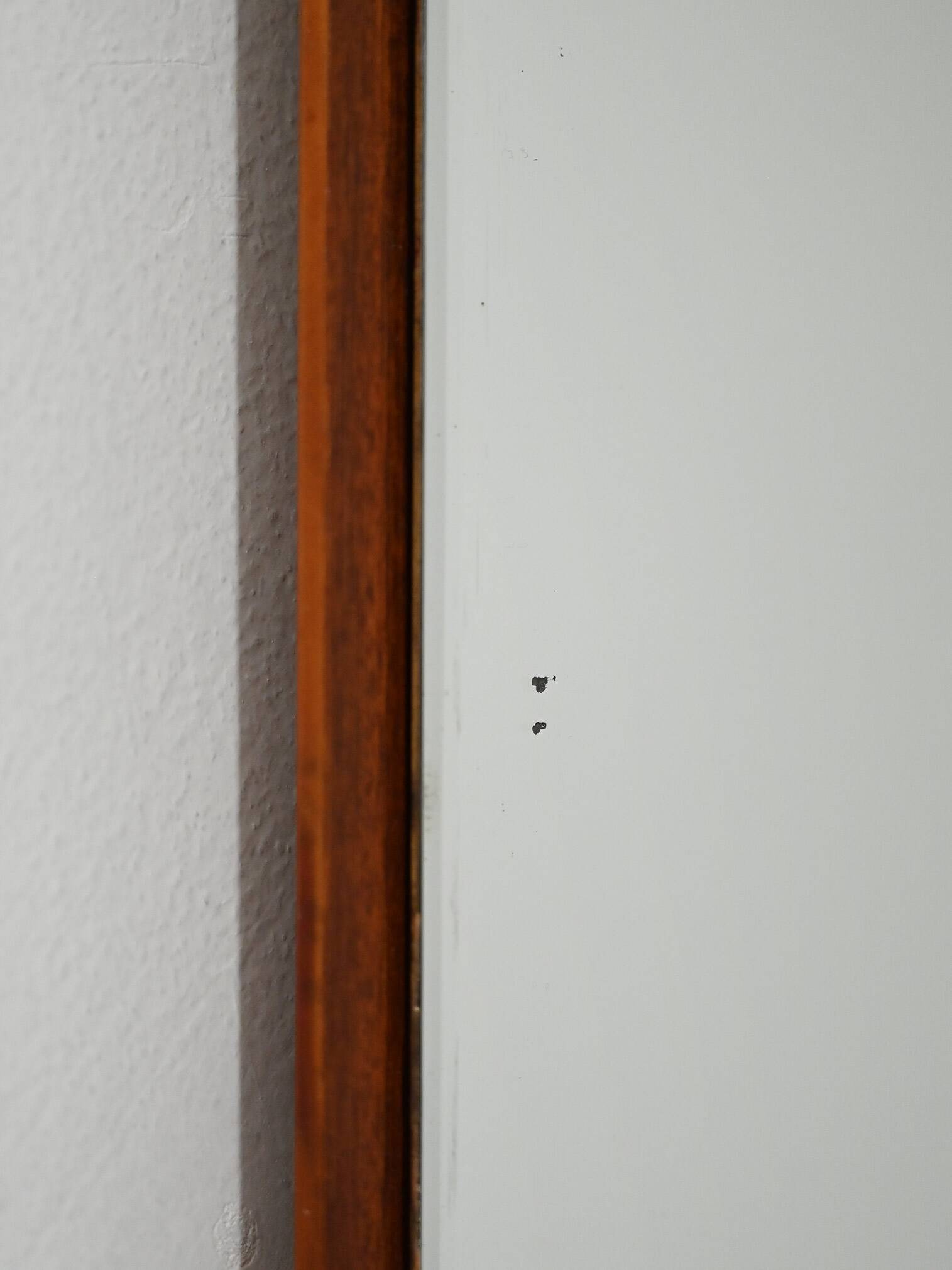 Scandinavian mirror with teak frame