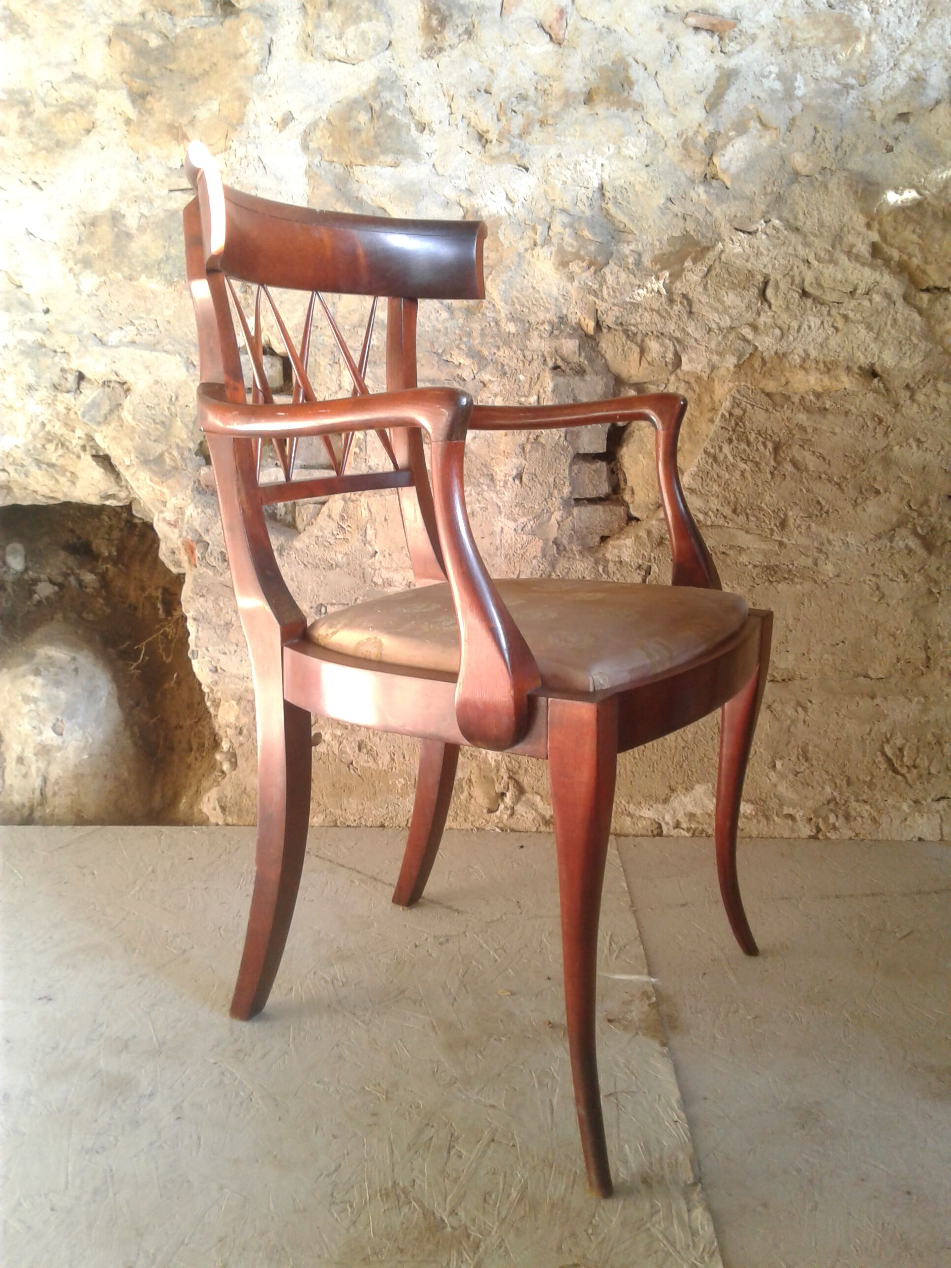 English colonial armchair in mahogany