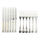 Christofle Atlantide, cutlery for entremet, dessert, cheese. Art Deco