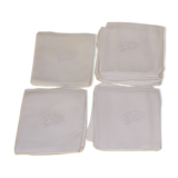Lot de 11 serviettes monogrammes "FW"
