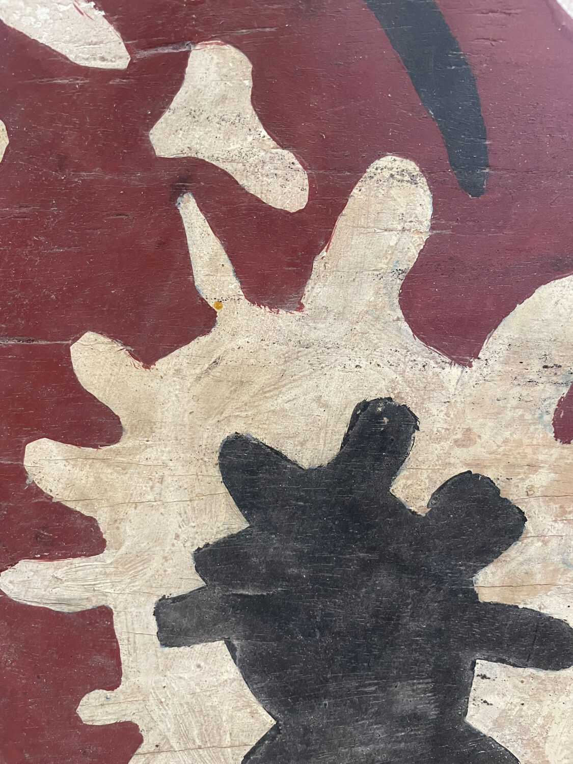 Tableau panneau bois Tribal XXe