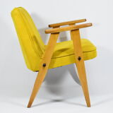 Vintage armchair 366, designer J.Chierowski, 1960s, yellow