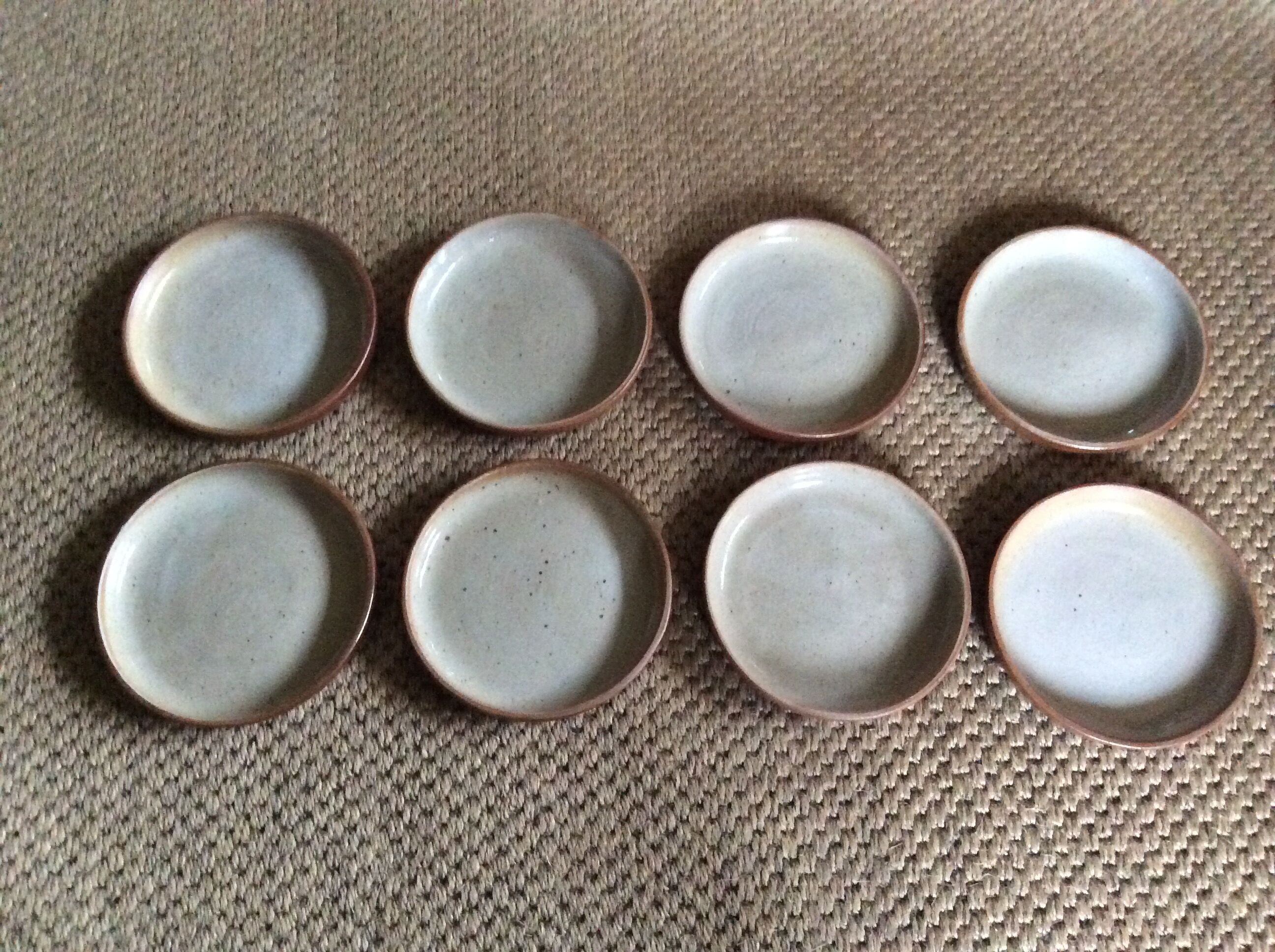 Series of 8 stoneware dessert plates