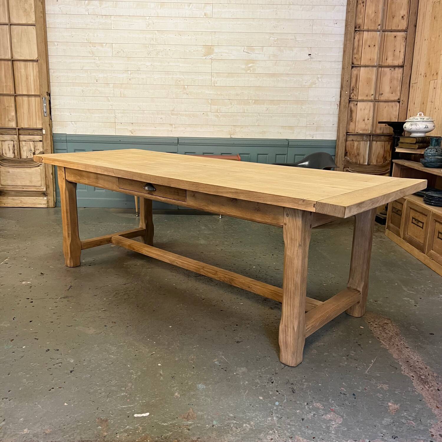 Solid oak farmhouse table