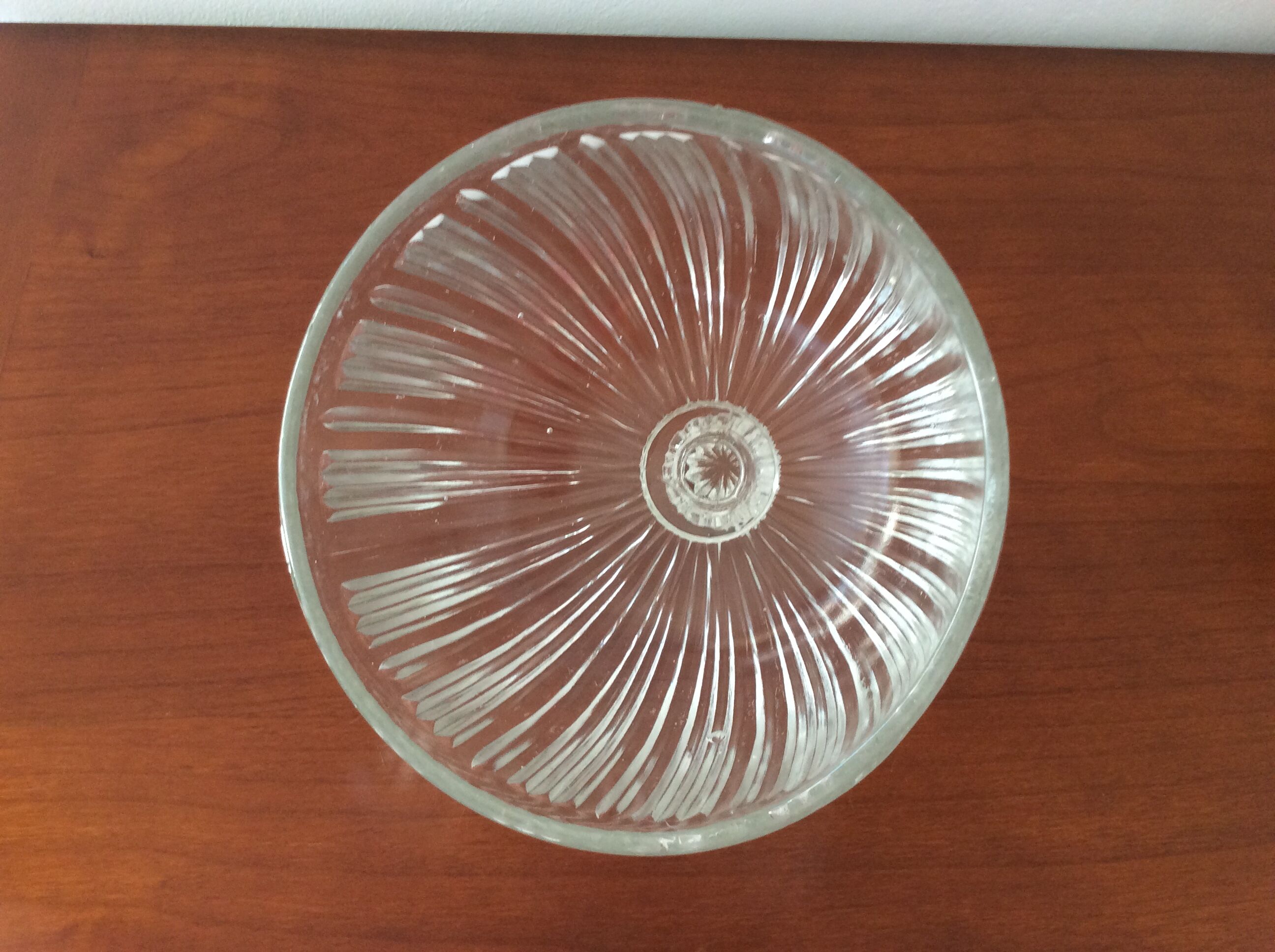 Small cheese bell thick glass - vintage