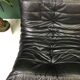 Black leather three seater sofa Togo by Ligne Roset