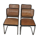 Lot of 4 chairs Marcel Breuer cesca B32