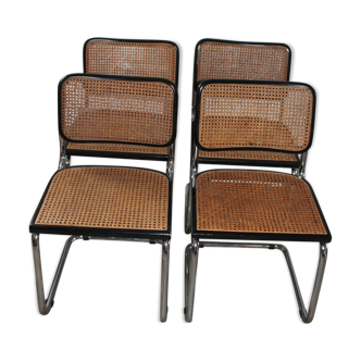 Lot de 4 chaises par Marcel Breuer cesca B32