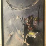 Oil on canvas contemporary work signed and dedicated by Frank DUMINIL (1933-2014)