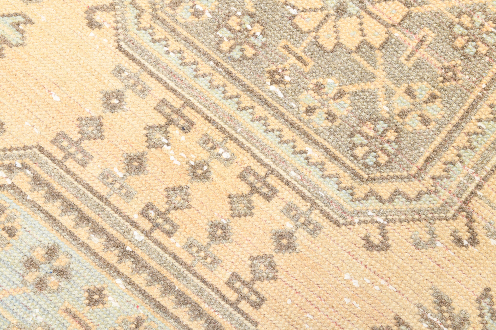 Shabby chic oushak runner rug 333x82cm