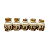 5 spice pots made in France