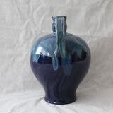 Pichet bleu vase en céramique cab céramique d'art de Bordeaux