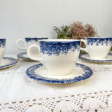 Set of 4 Italian porcelain coffee cups