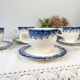 Set of 4 Italian porcelain coffee cups