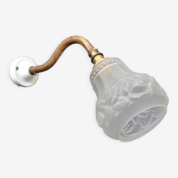 Art nouveau gooseneck wall lamp